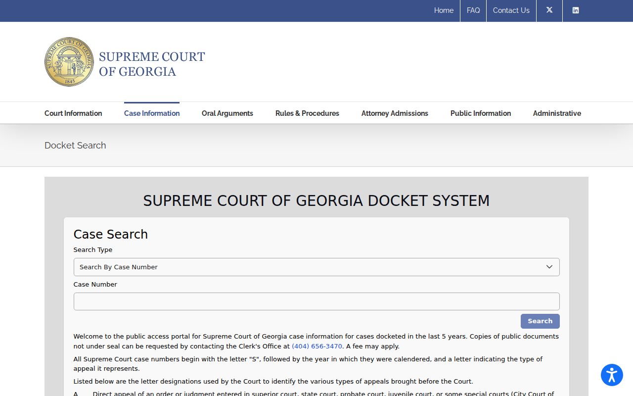 Baldwin County case lookup Georgia Supreme Court docket
